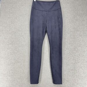 White House Black Market Leggings Womens 6 Gray Runway Faux Suede High Rise